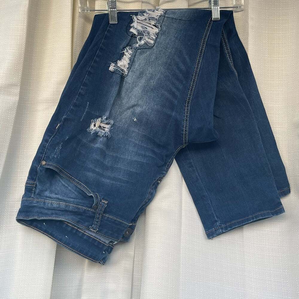 Boutique Plus Size Distressed Dark Wash Denim Jeans Size 18W